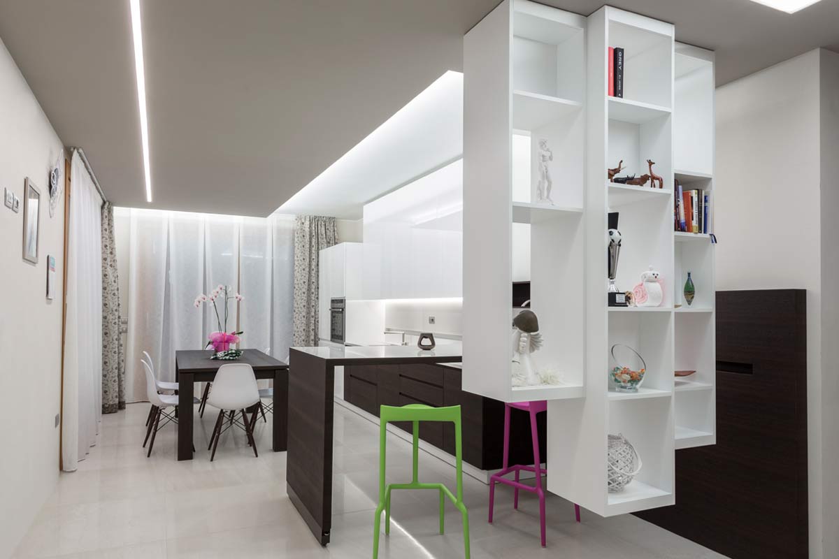 arredo casa cucina moderna bicolore